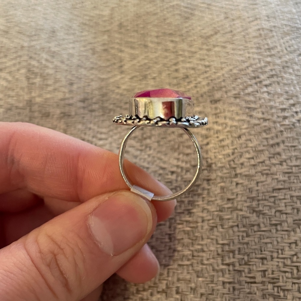 Sterling Silver Ruby Ring - image 3